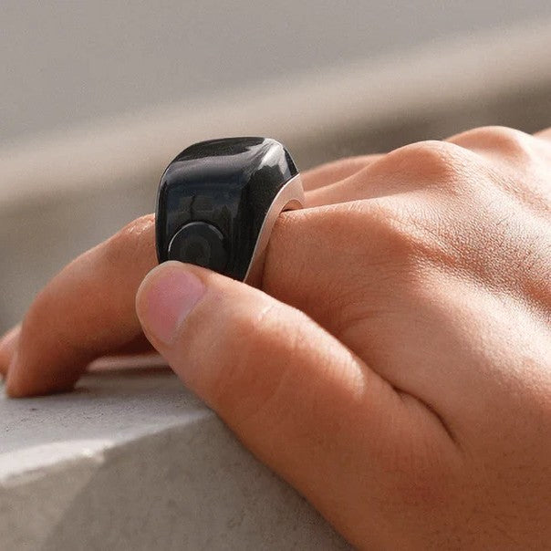 Smart Bluetooth Fitness Ring with Charging Case