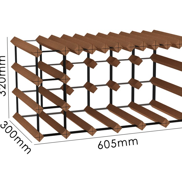 Sapele Wood Hanging Wine Glass Rack
