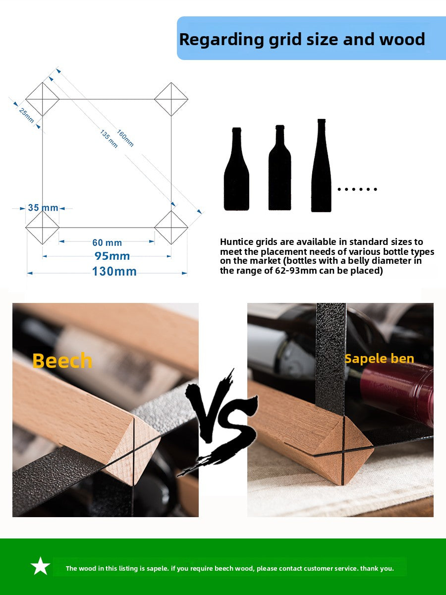 Sapele Wood Hanging Wine Glass Rack