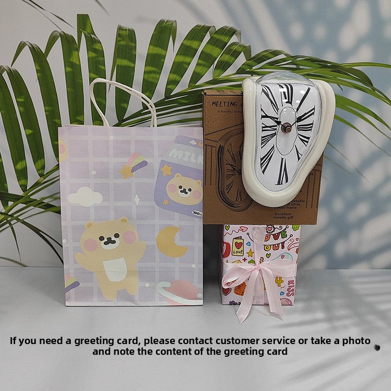 Creative Melting Desk Corner Clock Roman Numeral Silent Quartz