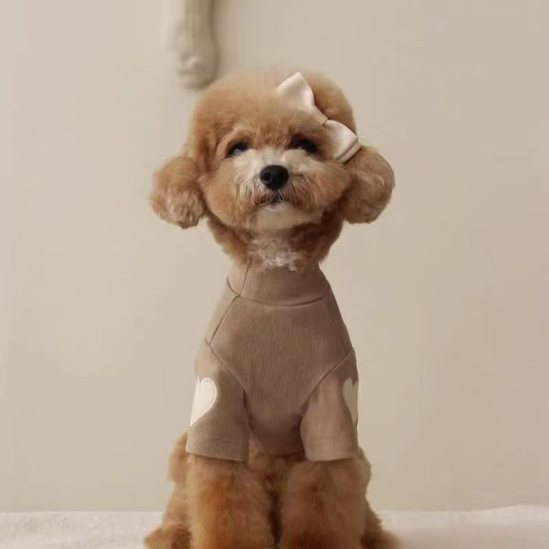 Heart Pattern Pet Hoodie