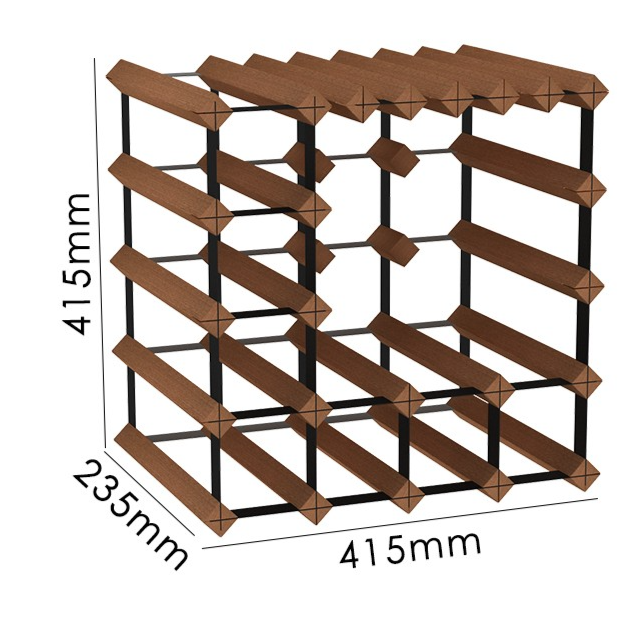 Sapele Wood Hanging Wine Glass Rack