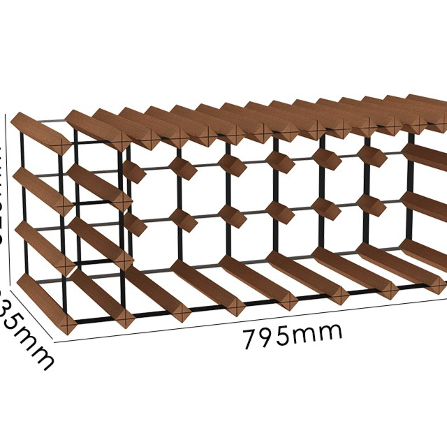 Sapele Wood Hanging Wine Glass Rack