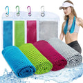 4-Pack Microfiber Cooling Towels for Sports and Fitness