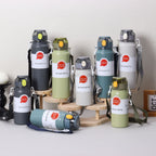 Stainless Steel Insulated Sports Water Bottle with Strap