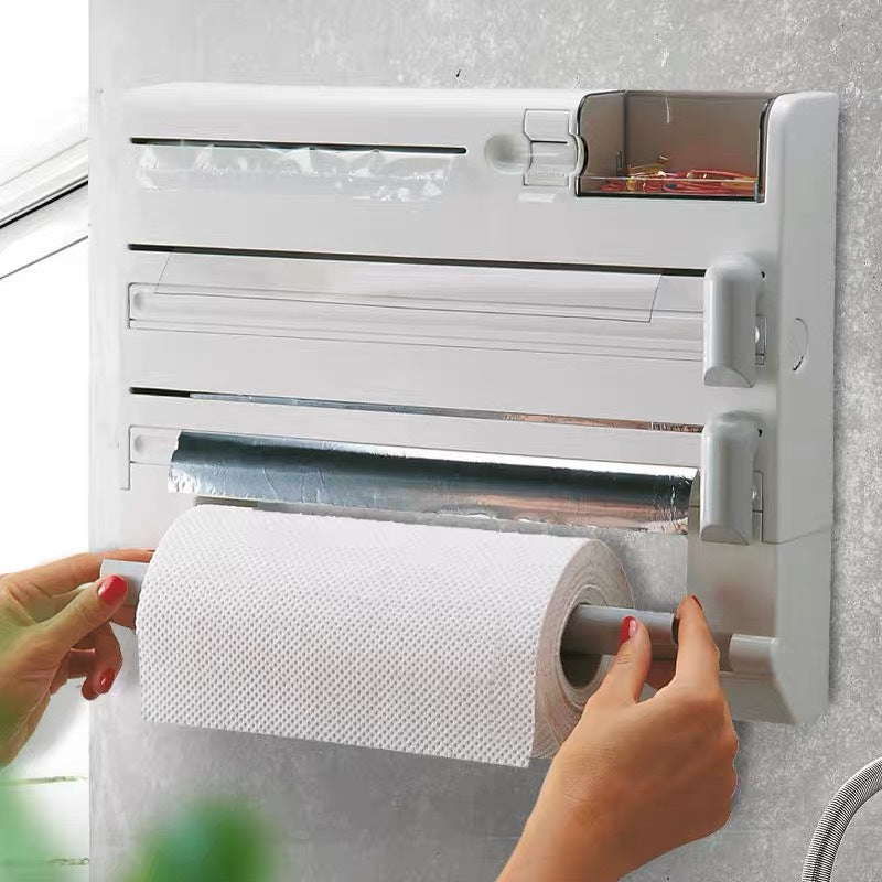 Multifunctional Wall-Mounted Kitchen Storage Rack