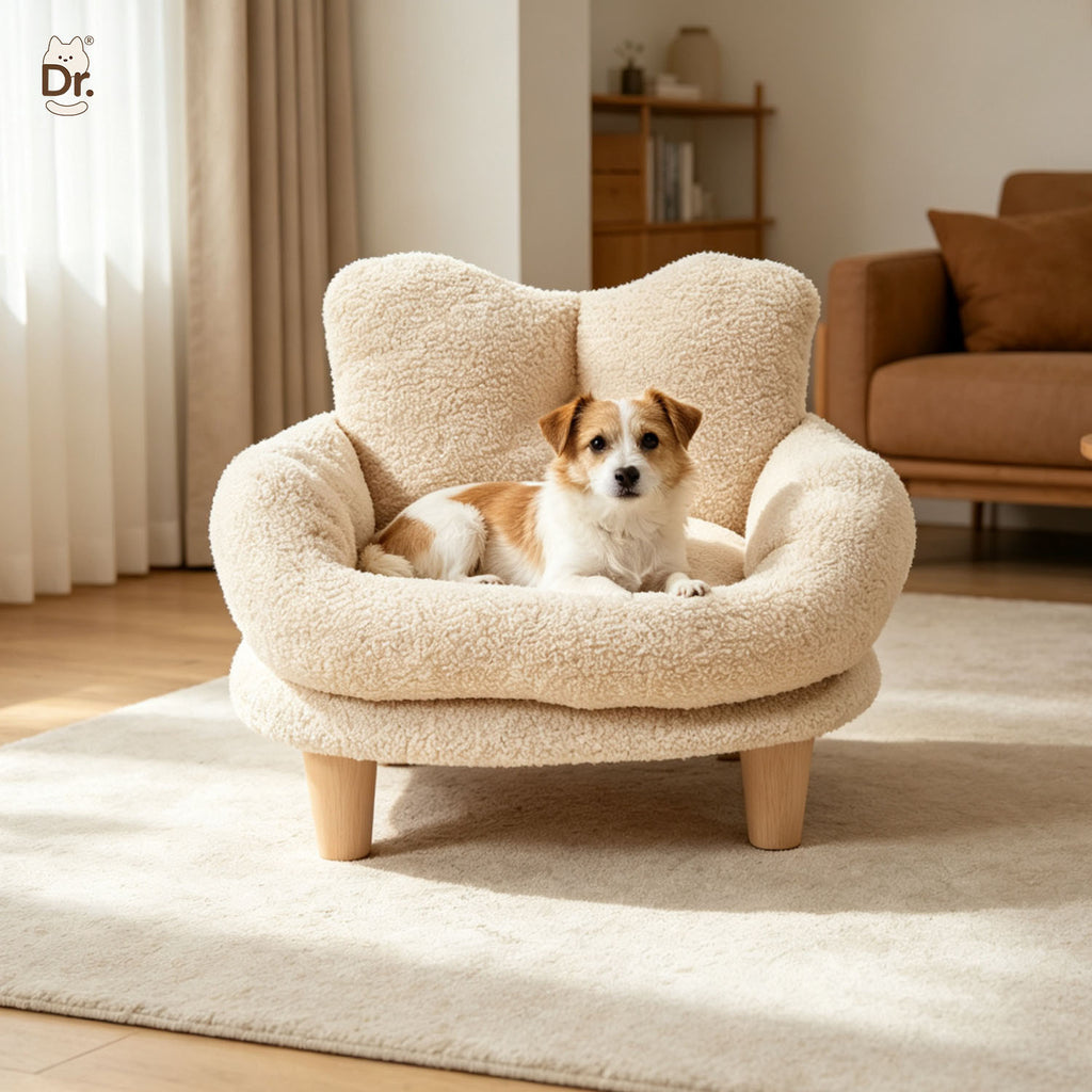 Plush Pet Bed with Optional Cooling Pad