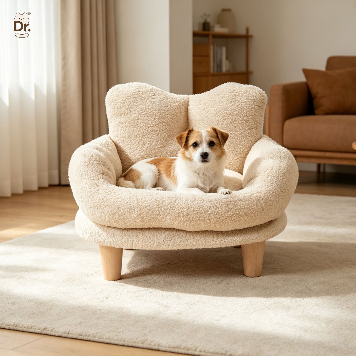 Plush Pet Bed with Optional Cooling Pad