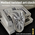 Creative Melting Desk Corner Clock Roman Numeral Silent Quartz