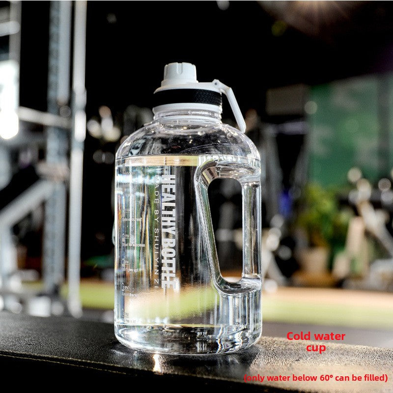 Gradient Color Sports Water Bottle with Straw
