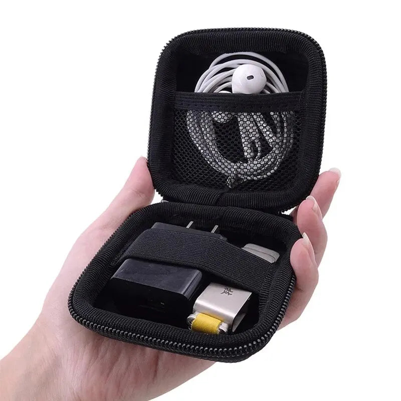 Portable Earphone Storage Bag Data Cable Organizer Bag Multifunctional Digital Gadgets Case for Charger U Disk Protective Cover