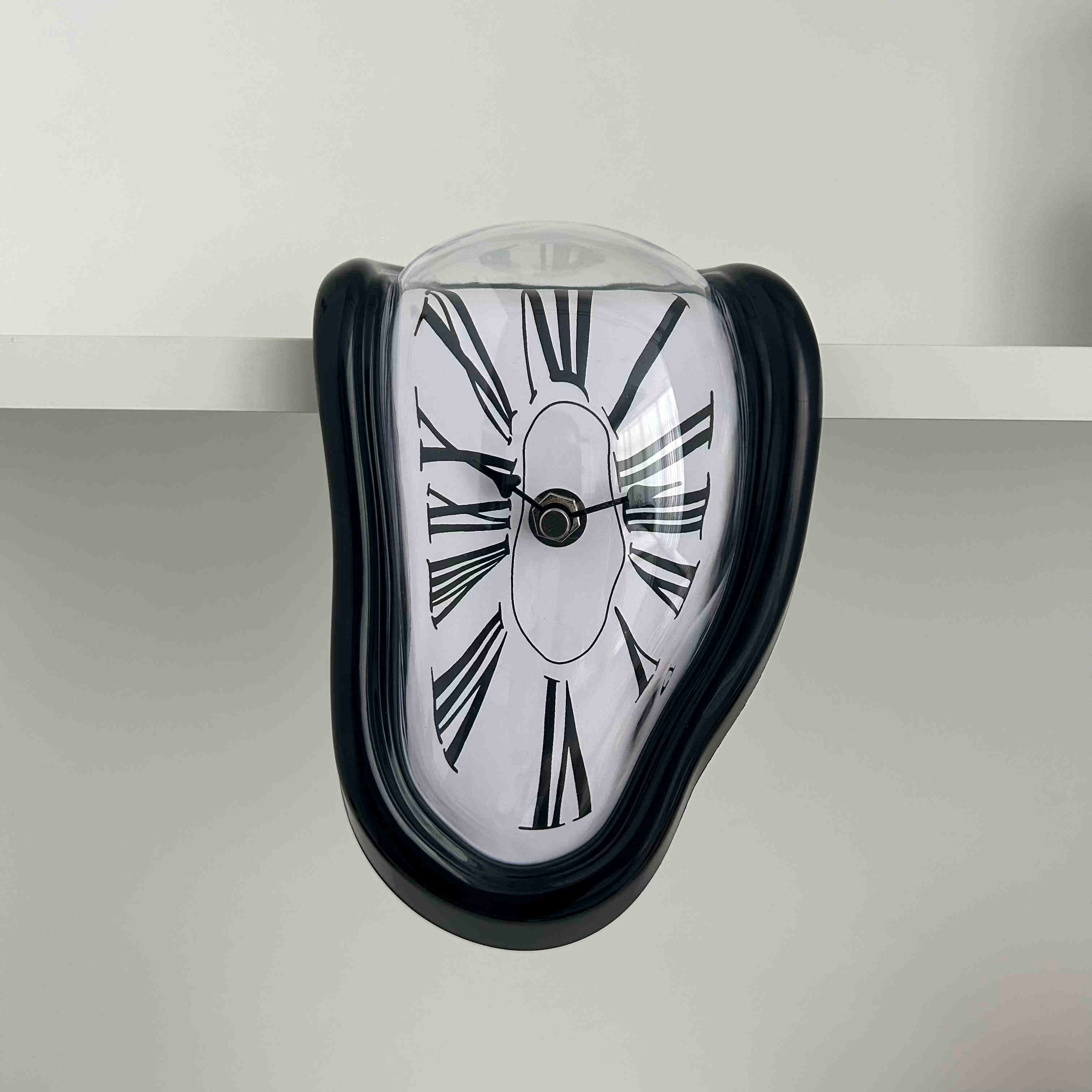 Creative Melting Desk Corner Clock Roman Numeral Silent Quartz