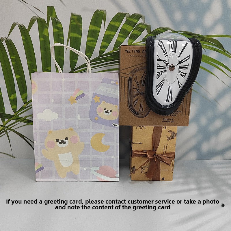 Creative Melting Desk Corner Clock Roman Numeral Silent Quartz