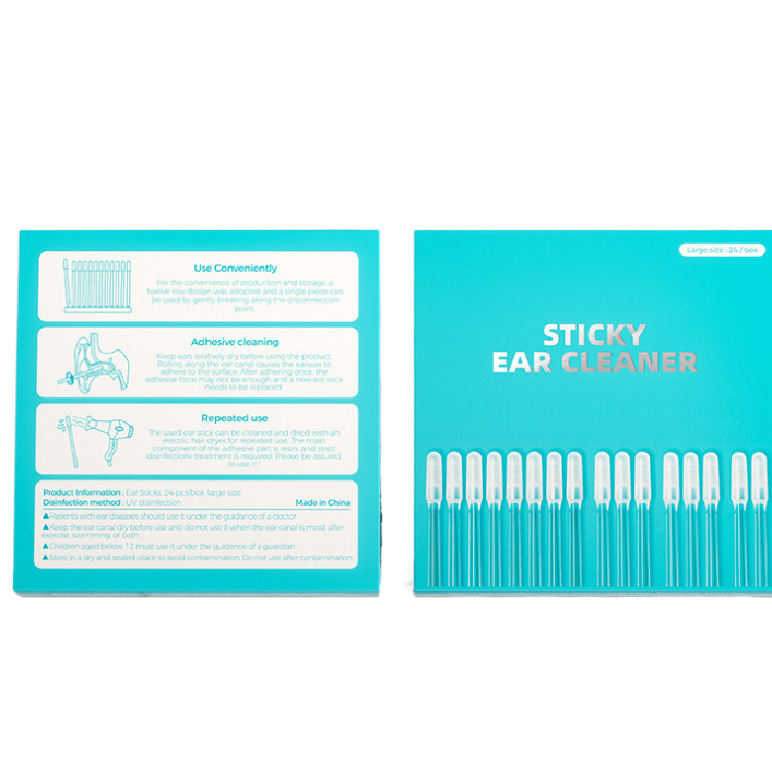 Adhesive Ear Cleaning Sticks with Silicone Tip