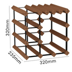 Sapele Wood Hanging Wine Glass Rack