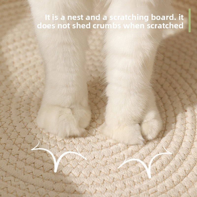 Hand-Woven Round Rattan Pet Nest with Cushion Option