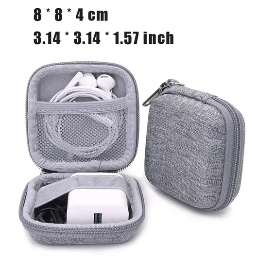 Portable Earphone Storage Bag Data Cable Organizer Bag Multifunctional Digital Gadgets Case for Charger U Disk Protective Cover