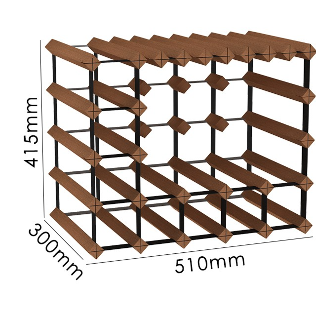 Sapele Wood Hanging Wine Glass Rack