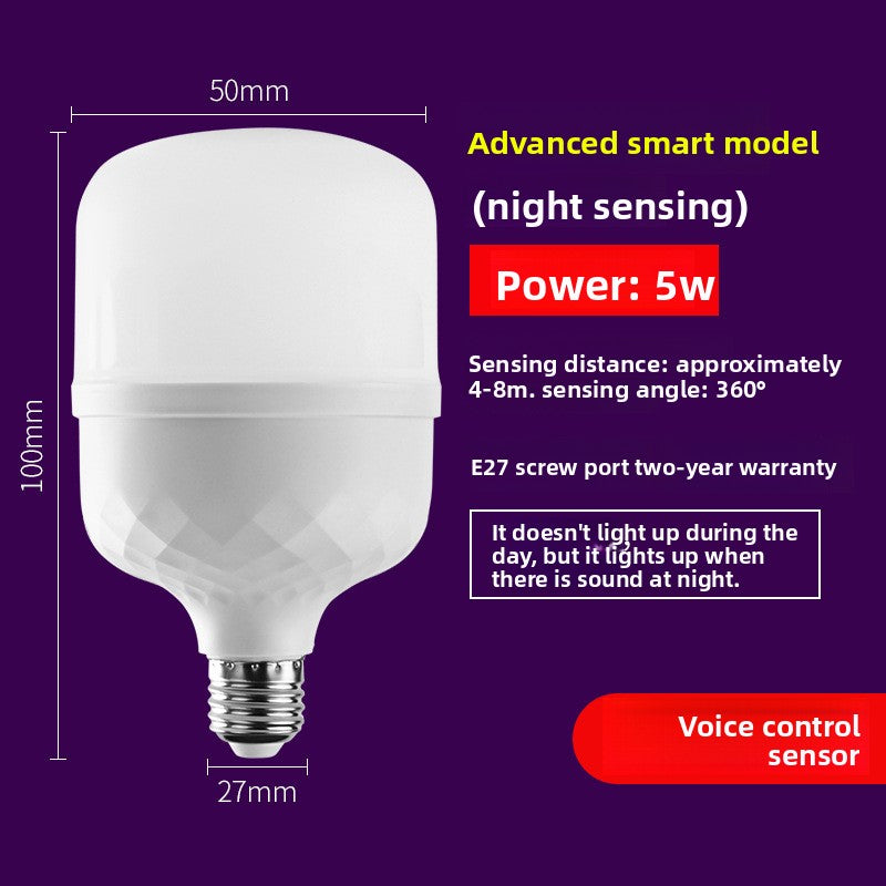 Smart Motion Sensor Voice Control LED Light Bulb