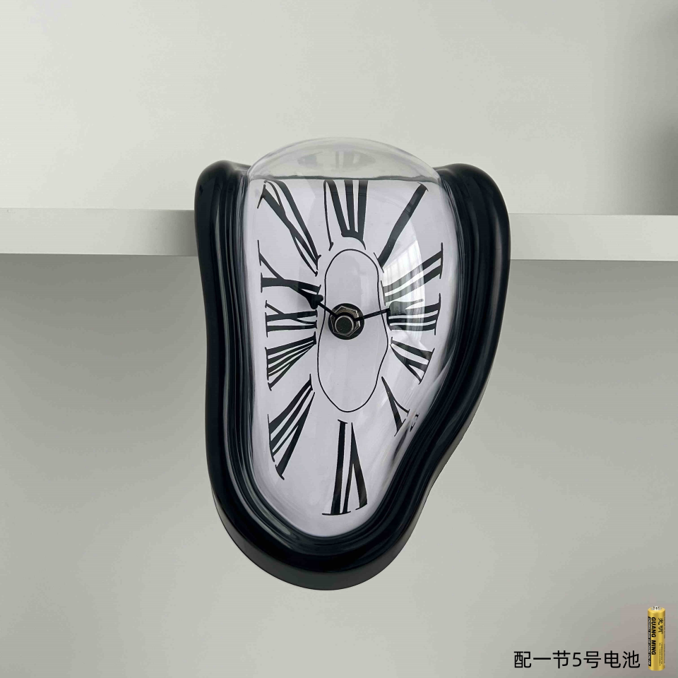 Creative Melting Desk Corner Clock Roman Numeral Silent Quartz
