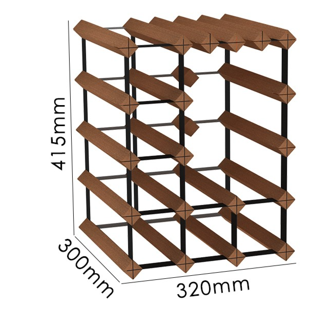 Sapele Wood Hanging Wine Glass Rack