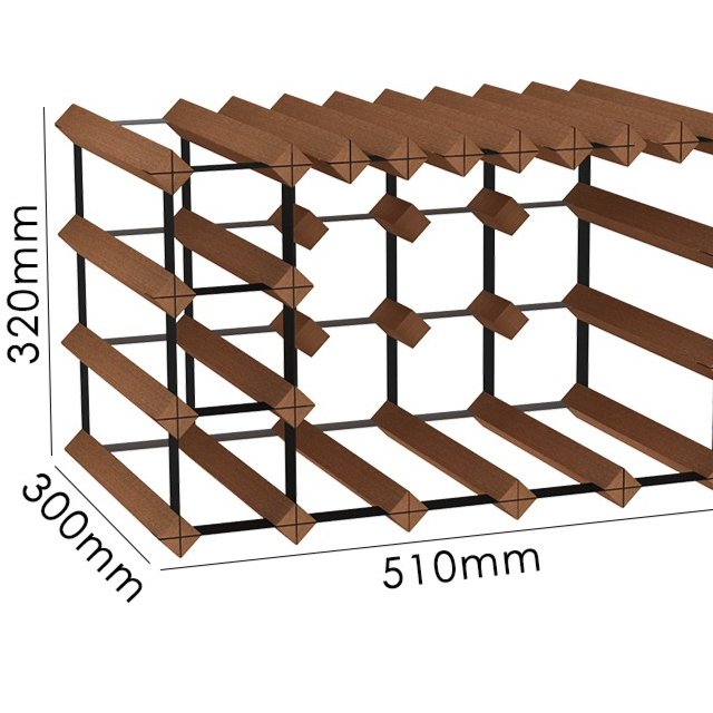 Sapele Wood Hanging Wine Glass Rack