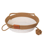 Hand-Woven Round Rattan Pet Nest with Cushion Option