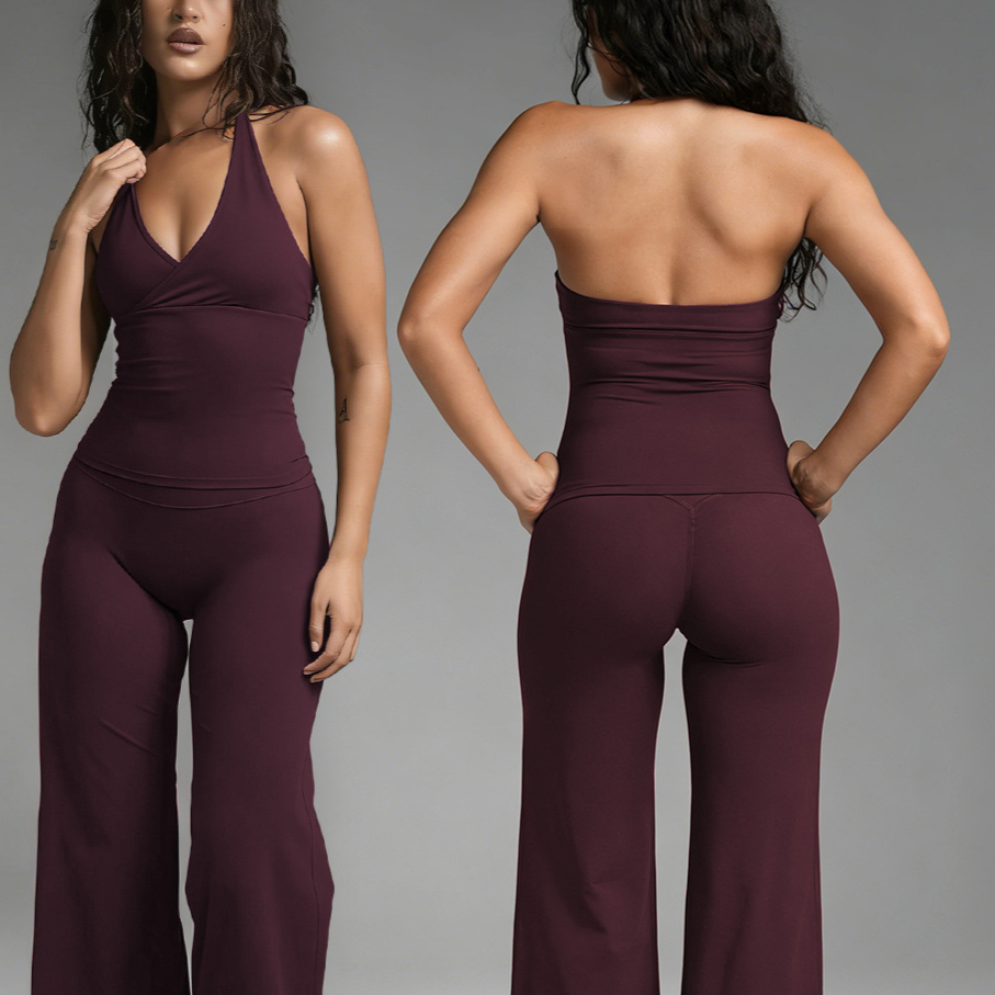Womens V-Neck Yoga Sports Vest