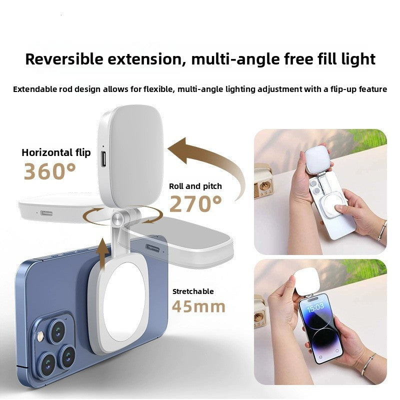 Magnetic Mirror Fill Light with Adjustable Color Temperature