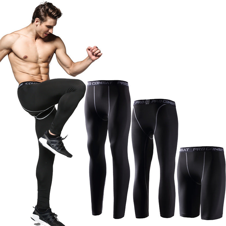 Men's Quick-Dry Sports Tight Pants for Fitness and Running