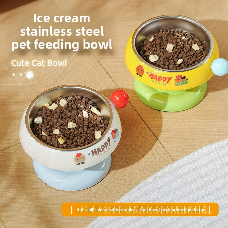 Anti-Slip Pet Food Bowl with Stainless Steel Insert