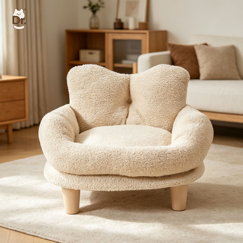 Plush Pet Bed with Optional Cooling Pad