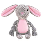 Plush Squeaky Pet Toy with Cotton Rope