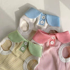 Striped Pet Polo Shirt for Small Dogs and Cats
