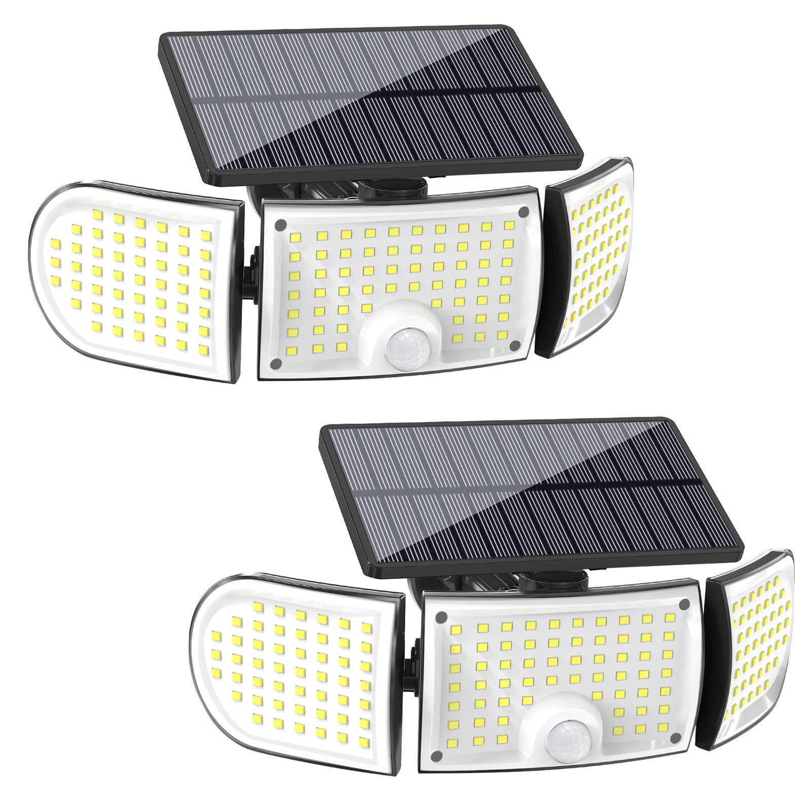 Solar Motion Sensor Wall Light with Three Heads