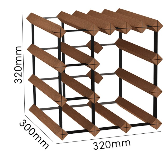 Sapele Wood Hanging Wine Glass Rack