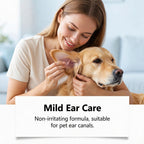 Pet Ear Cleaning Solution with Cotton Swabs