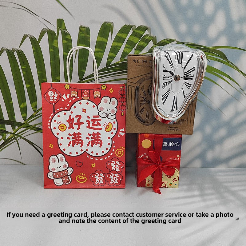 Creative Melting Desk Corner Clock Roman Numeral Silent Quartz