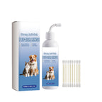 Pet Ear Cleaning Solution with Cotton Swabs