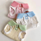 Striped Pet Polo Shirt for Small Dogs and Cats