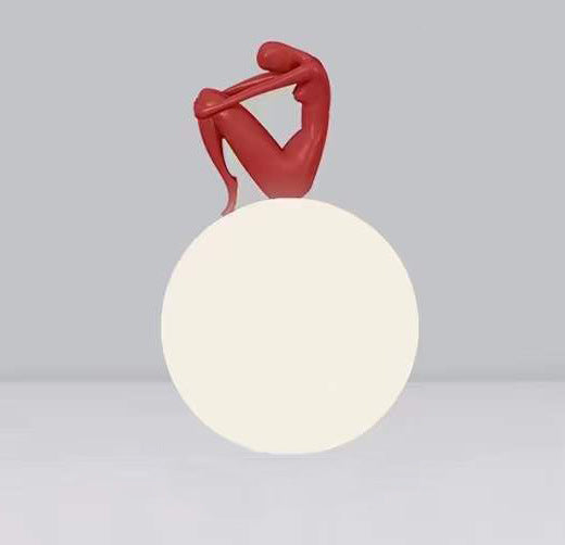 Human-shaped Ball-holding Desk Lamp