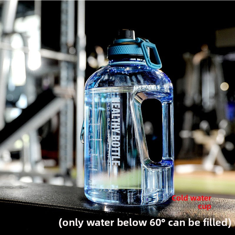 Gradient Color Sports Water Bottle with Straw