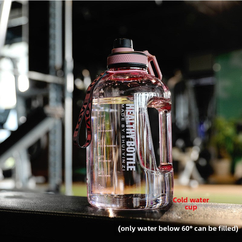 Gradient Color Sports Water Bottle with Straw