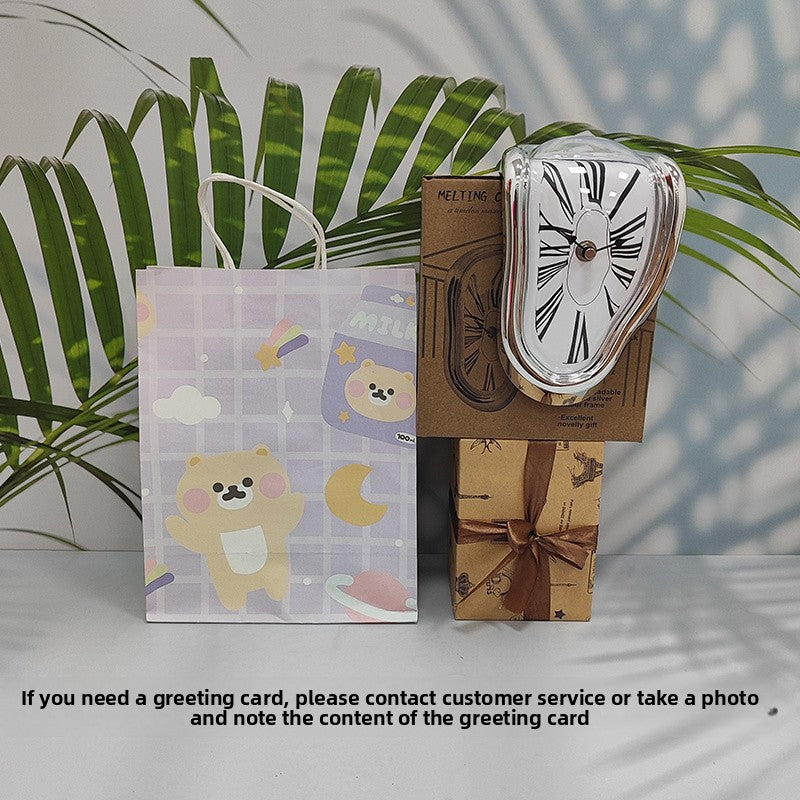 Creative Melting Desk Corner Clock Roman Numeral Silent Quartz