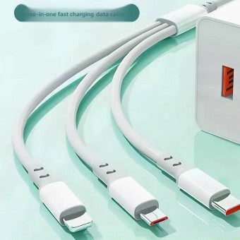Compatible GaN Fast Charger with 3-in-1 Cable