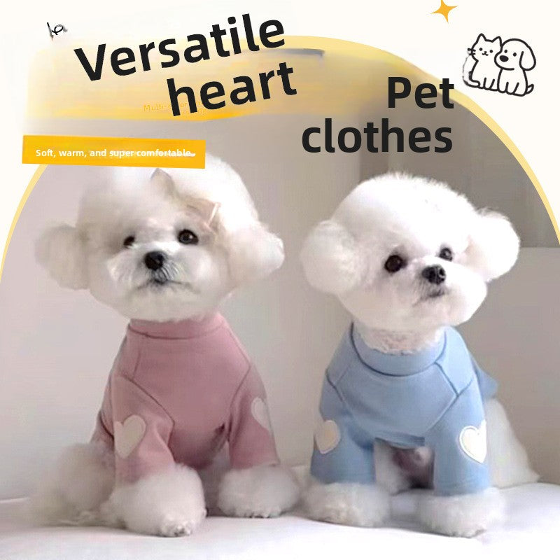 Heart Pattern Pet Hoodie