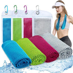 4-Pack Microfiber Cooling Towels for Sports and Fitness