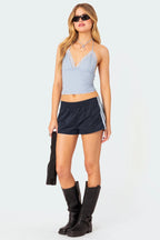 Womens Pull String Casual Sports Shorts