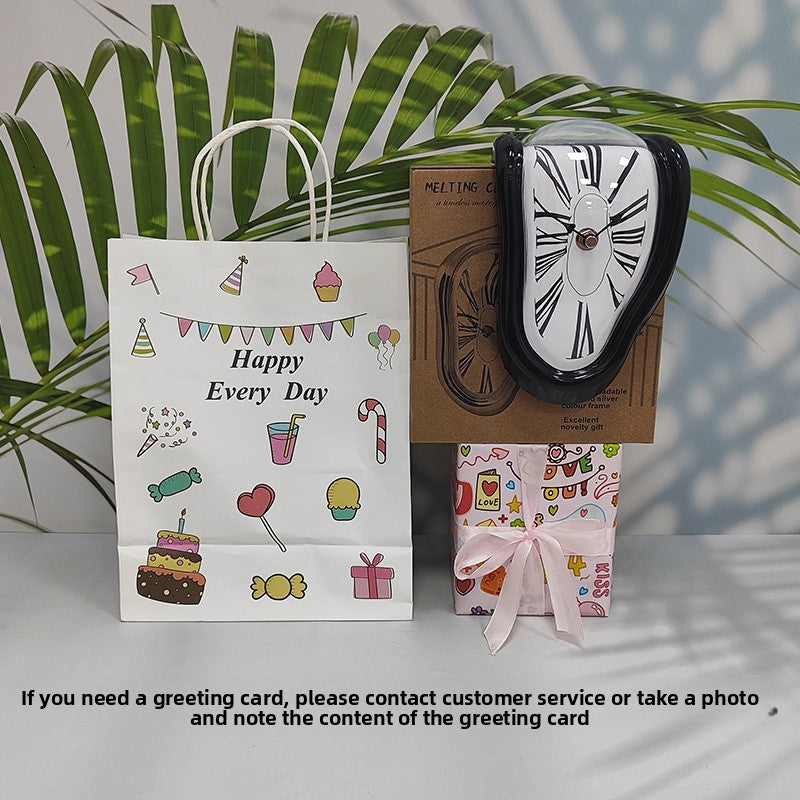 Creative Melting Desk Corner Clock Roman Numeral Silent Quartz