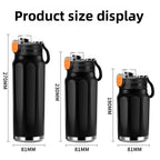 Large-capacity fitness and sports water bottle